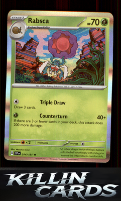 Rabsca 014/191 Pokemon Rare SV08: Surging Sparks Card NM