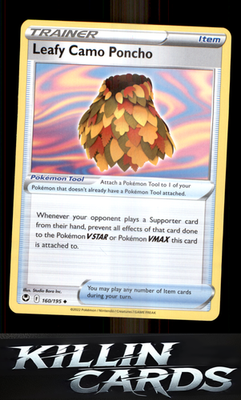 Leafy Camo Poncho 160/195 Pokemon Uncommon SWSH12: Silver Tempest Card NM