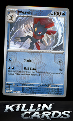 Reverse Holofoil Weavile 014/064 Pokemon Uncommon SV: Shrouded Fable Card NM