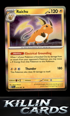 Raichu - 019/091 019/091 Pokemon Rare SV: Paldean Fates Card NM