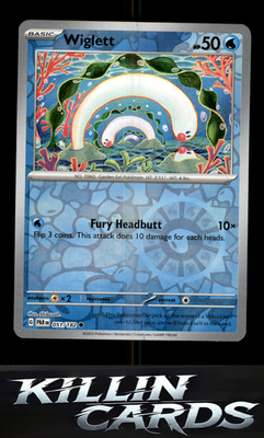 Reverse Holofoil Wiglett - 051/182 051/182 Pokemon Common SV04: Paradox Rift Car