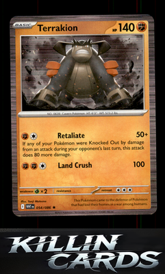 Terrakion 054/086 Pokemon Rare SV: White Flare Card NM