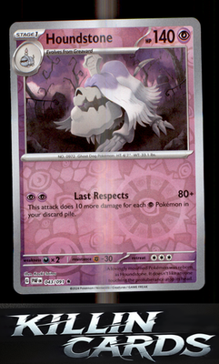 Reverse Holofoil Houndstone - 043/091 043/091 Pokemon Rare SV: Paldean Fates Car