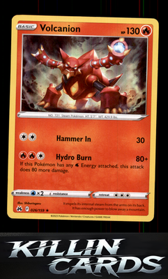 Volcanion 026/159 Pokemon Holo Rare SWSH: Crown Zenith Card NM