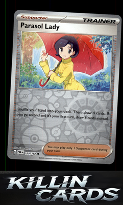 Reverse Holofoil Parasol Lady 169/182 Pokemon Common SV04: Paradox Rift Card NM