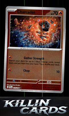 Reverse Holofoil Charcadet 019/094 Pokemon Common ME02: Phantasmal Flames Card N