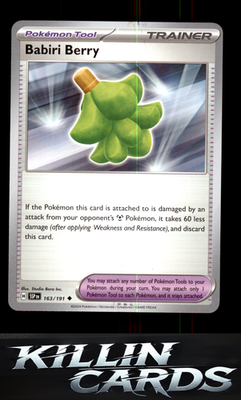 Babiri Berry 163/191 Pokemon Uncommon SV08: Surging Sparks Card NM