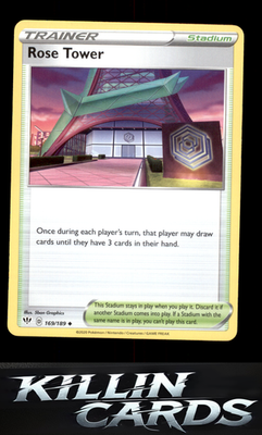 Rose Tower 169/189 Pokemon Uncommon SWSH03: Darkness Ablaze Card NM