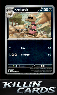 Reverse Holofoil Krokorok 065/094 Pokemon Common ME02: Phantasmal Flames Card NM