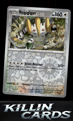 Reverse Holofoil Regigigas 086/131 Pokemon Uncommon SV: Prismatic Evolutions Car