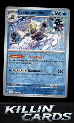 Reverse Holofoil Crabominable - 042/142 042/142 Pokemon Uncommon SV07: Stellar C