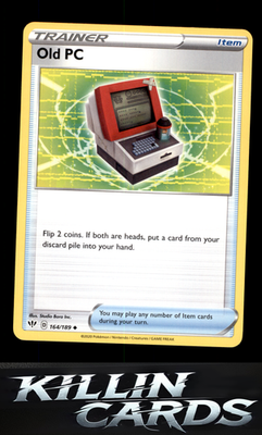 Old PC 164/189 Pokemon Uncommon SWSH03: Darkness Ablaze Card LP
