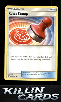 Reset Stamp 206/236 Pokemon Uncommon SM - Unified Minds Card NM
