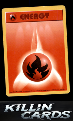 Fire Energy 098/102 Pokemon Common Base Set Card LP