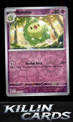 Reverse Holofoil Duosion 071/162 Pokemon Common SV05: Temporal Forces Card NM