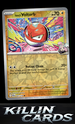 Reverse Holofoil Iono's Voltorb 047/159 Pokemon Common SV09: Journey Together Ca