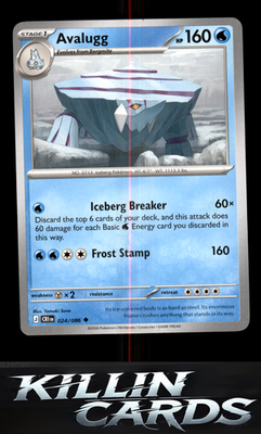 Avalugg 024/086 Pokemon Uncommon ME04: Chaos Rising Card NM