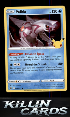Palkia 004/025 Pokemon Holo Rare Celebrations Card NM