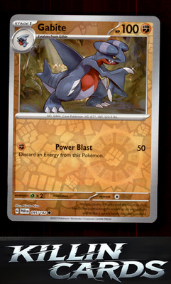 Reverse Holofoil Gabite 095/182 Pokemon Common SV04: Paradox Rift Card NM