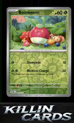 Reverse Holofoil Bounsweet 016/197 Pokemon Common SV03: Obsidian Flames Card NM