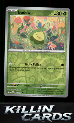 Reverse Holofoil Budew 004/131 Pokemon Common SV: Prismatic Evolutions Card NM
