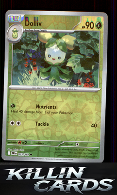 Reverse Holofoil Dolliv 022/182 Pokemon Common SV10: Destined Rivals Card NM