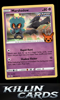 Marshadow 080/203 Pokemon Holo Rare Trick or Trade BOOster Bundle 2023 Card NM