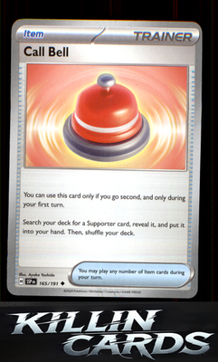 Call Bell 165/191 Pokemon Uncommon SV08: Surging Sparks Card NM
