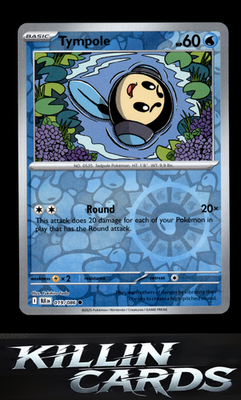 Reverse Holofoil Tympole 019/086 Pokemon Common SV: Black Bolt Card NM