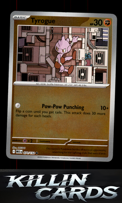 Reverse Holofoil Tyrogue 071/132 Pokemon Common ME01: Mega Evolution Card NM