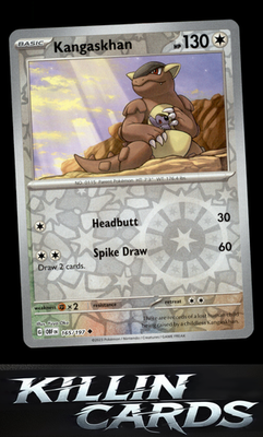 Reverse Holofoil Kangaskhan 165/197 Pokemon Uncommon SV03: Obsidian Flames Card