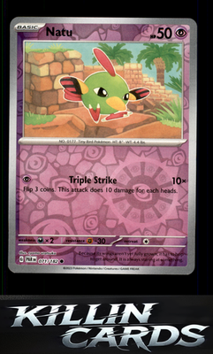 Reverse Holofoil Natu 071/182 Pokemon Common SV04: Paradox Rift Card NM