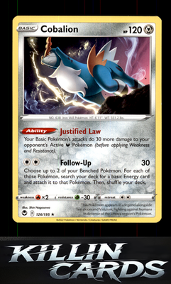Cobalion 126/195 Pokemon Rare SWSH12: Silver Tempest Card NM