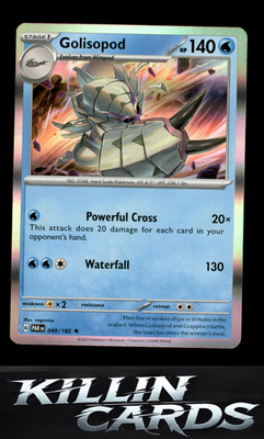 Golisopod 049/182 Pokemon Rare SV04: Paradox Rift Card NM