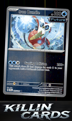 Reverse Holofoil Iron Bundle 055/191 Pokemon Uncommon SV08: Surging Sparks Card