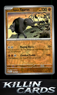 Reverse Holofoil Paldean Tauros - 108/193 108/193 Pokemon Uncommon SV02: Paldea
