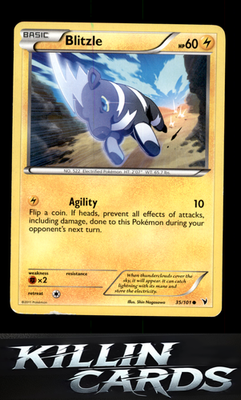 Blitzle 35/101 Pokemon Common Noble Victories Card LP