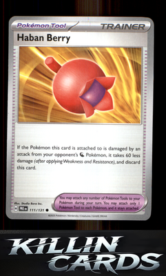 Haban Berry 111/131 Pokemon Common SV: Prismatic Evolutions Card NM