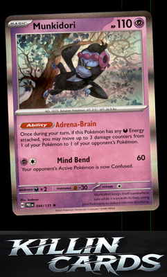 Munkidori 044/131 Pokemon Rare SV: Prismatic Evolutions Card NM