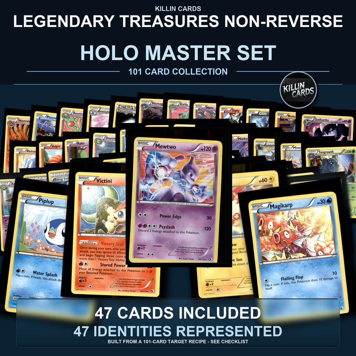 Pokemon TCG Legendary Treasures C/UC/R Standard Set 47 Cards