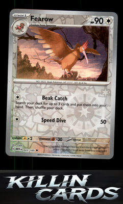Reverse Holofoil Fearow 022/165 Pokemon Uncommon SV: Scarlet & Violet 151 Card N