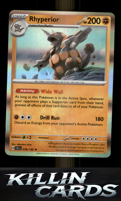 Rhyperior 076/142 Pokemon Rare SV07: Stellar Crown Card NM