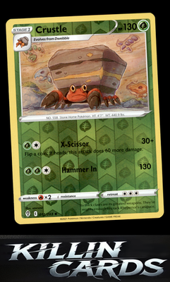 Reverse Holofoil Crustle 012/203 Pokemon Uncommon SWSH07: Evolving Skies Card NM