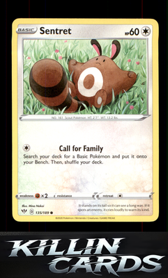 Sentret 135/189 Pokemon Common SWSH03: Darkness Ablaze Card NM