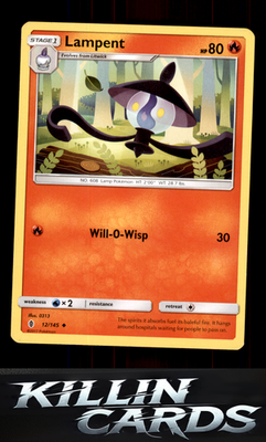 Lampent 12/145 Pokemon Uncommon SM - Guardians Rising Card LP