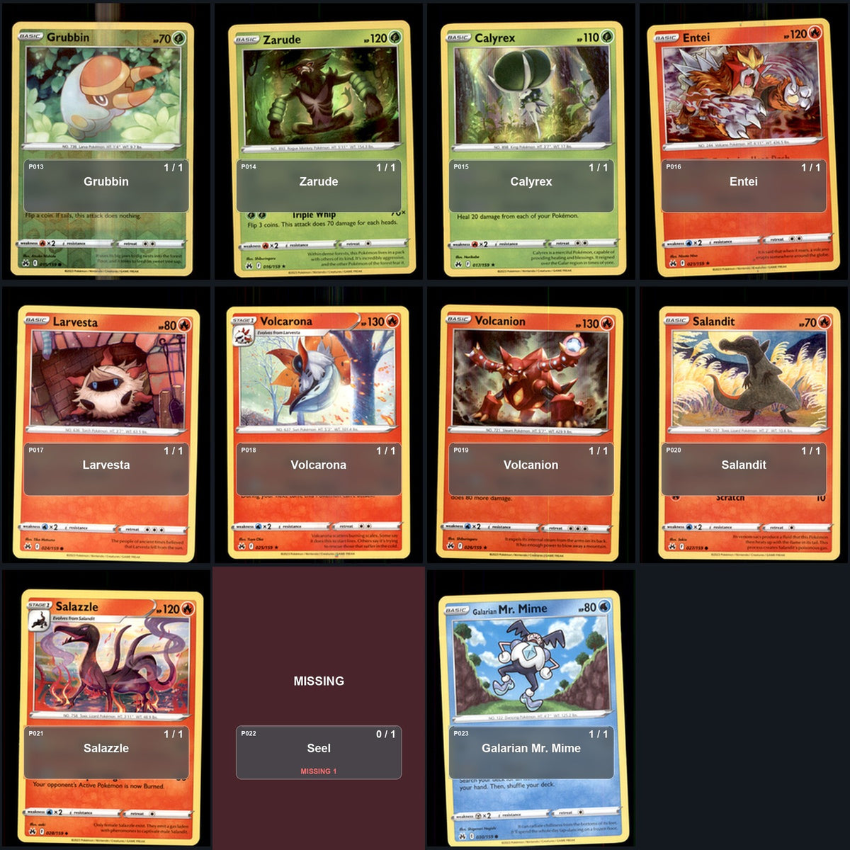 Pokemon TCG SWSH: Crown Zenith C/UC/R Standard Set 90 Cards
