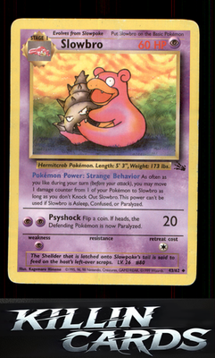 Slowbro 43/62 Pokemon Uncommon Fossil Card DM
