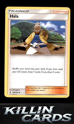 Hala 126/145 Pokemon Uncommon SM - Guardians Rising Card NM