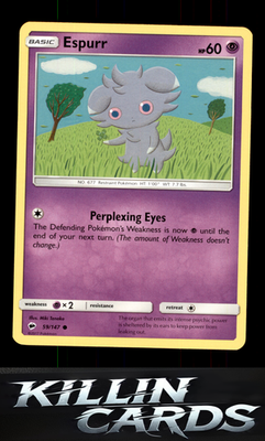 Espurr 59/147 Pokemon Common SM - Burning Shadows Card NM