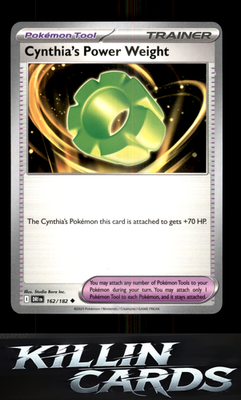 Cynthia's Power Weight 162/182 Pokemon Uncommon SV10: Destined Rivals Card NM